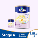 Friso Gold Stage 4 Growing-up Formula 1.8kg - From 3-6 years (Bundle of 2)