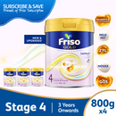 Friso Gold Stage 4 Growing-up Formula 800g - From 3-6 years (Subscription Bundle of 4)
