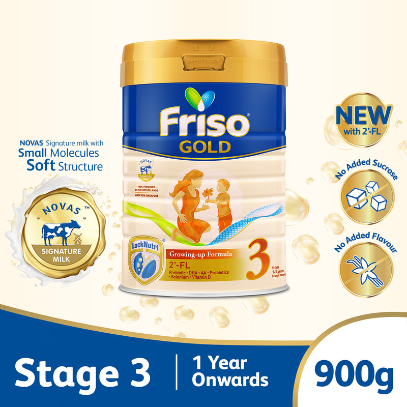 Friso Gold Stage 3 Growing Up Milk 2'-FL 900g for Toddler 1+ years