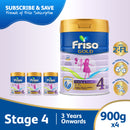Friso Gold 4 Growing Up Milk with 2-FL 900g for Toddler 1+ years Milk Powder (Subscription Bundle of 4) - NG