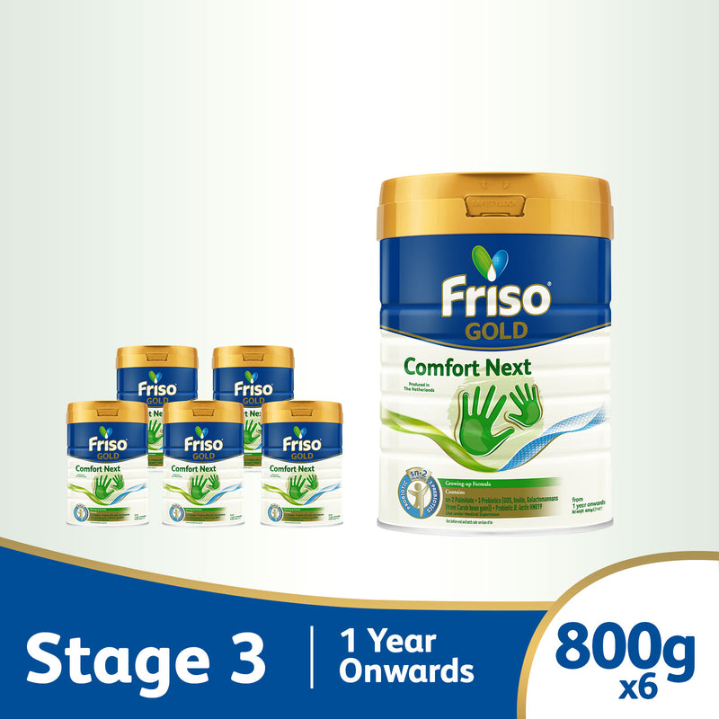 (Bundle of 6) Friso Gold Comfort Next 800g - Specialty Growing Up Milk For 1 Year Onwards